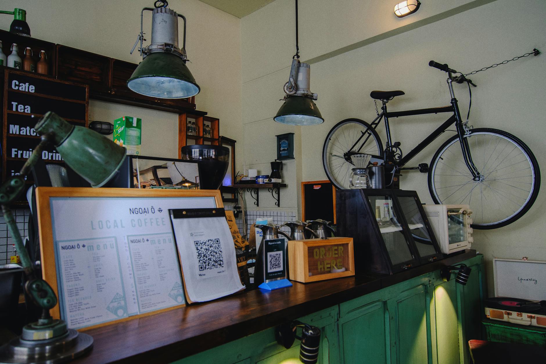 Modern cafe interior in Taipei's Zhongshan district