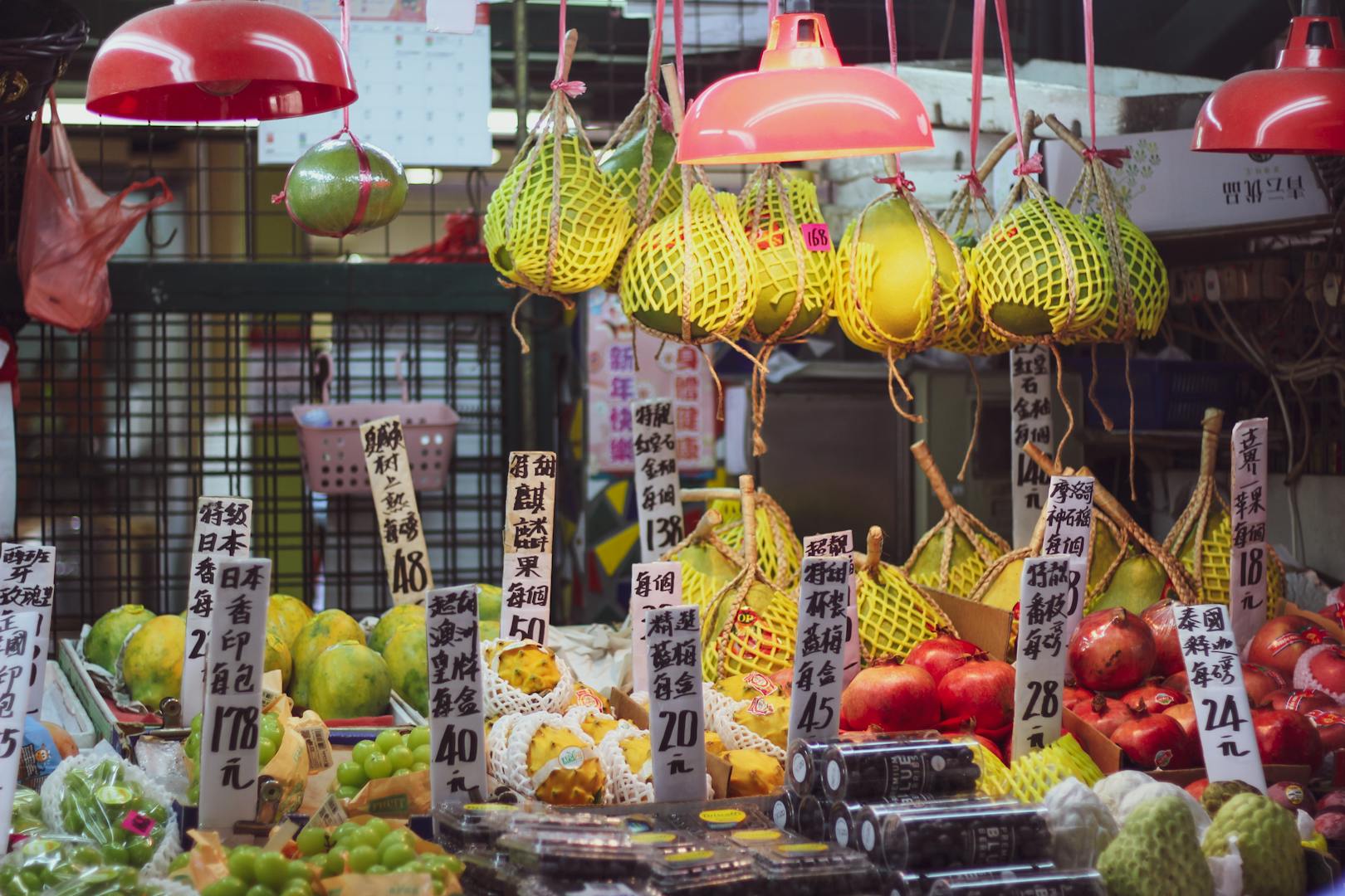 Taipei street market food prices on receipts for budget travel