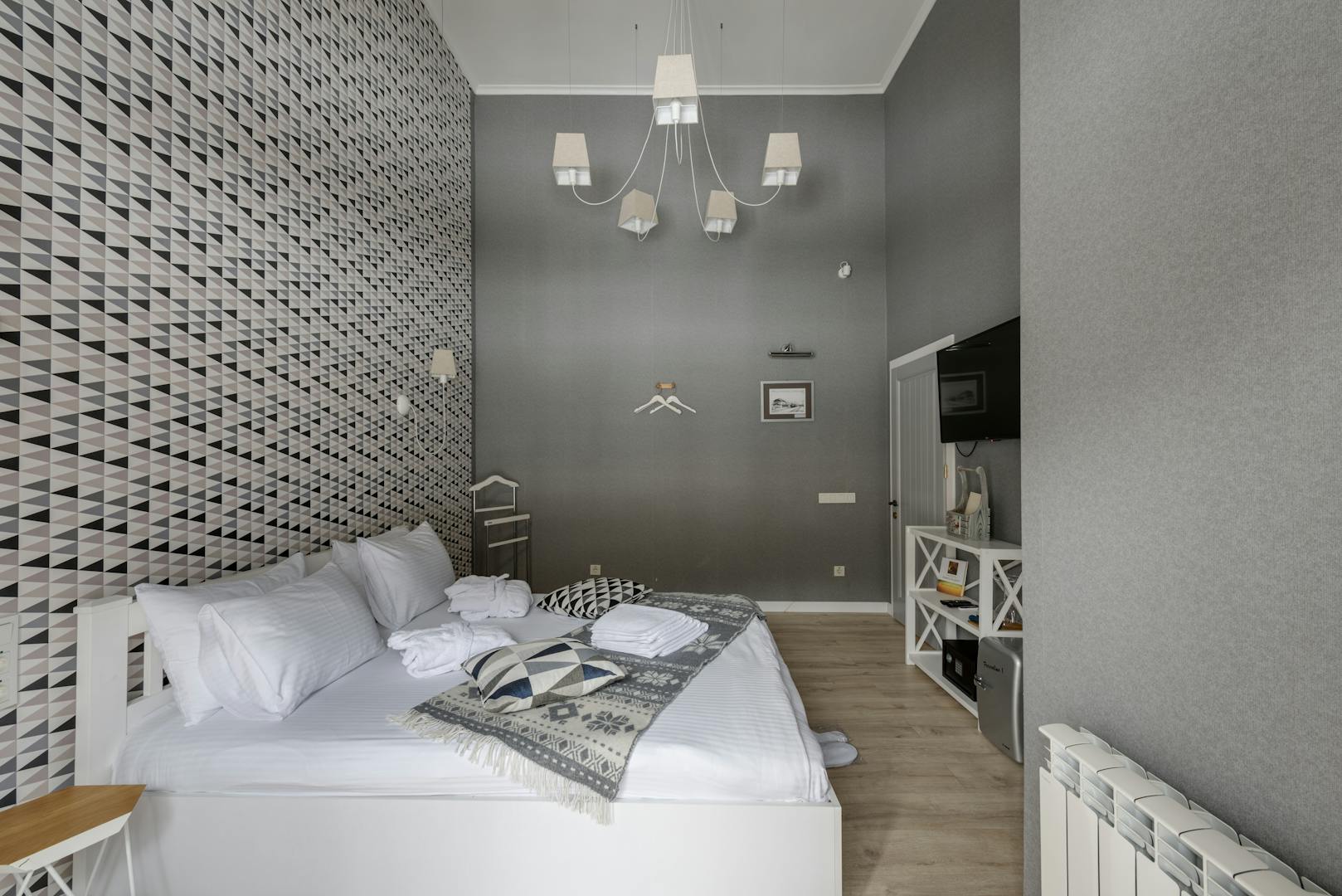 Modern boutique hotel room with contemporary design in Taipei