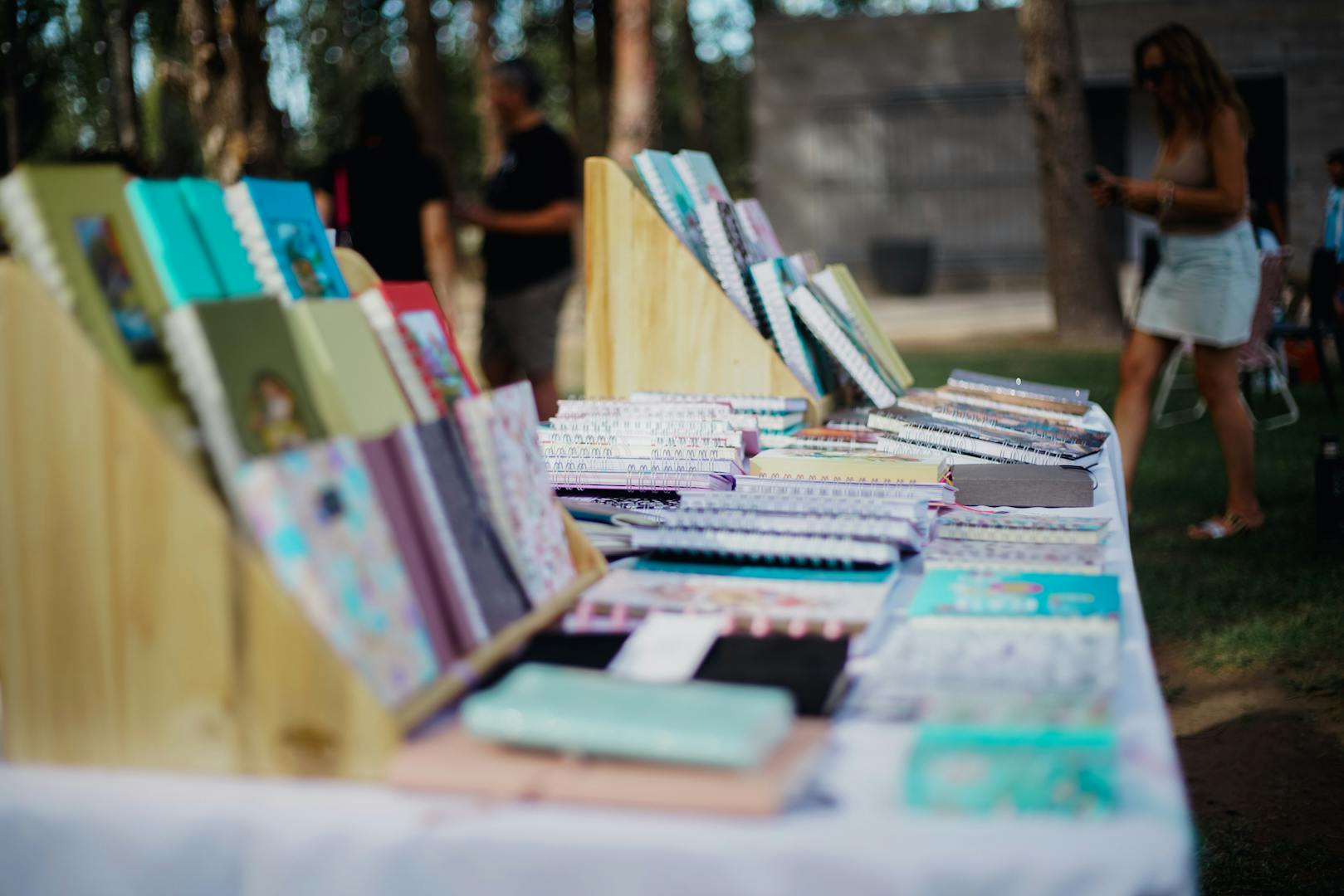 Taiwan designed stationery and notebooks displayed at a Taipei store