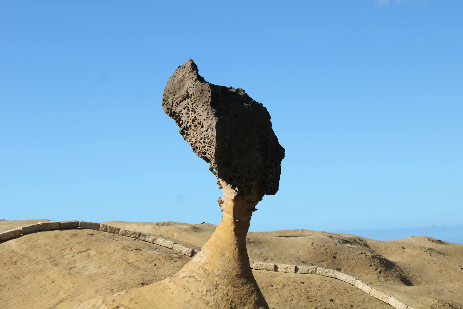 Unique queen-shaped rock formation at Yehliu Geopark